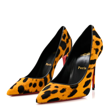 Christian Louboutin Calf Hair Leopard Kate 100 Pumps 37.5 Spicy 3 of 8