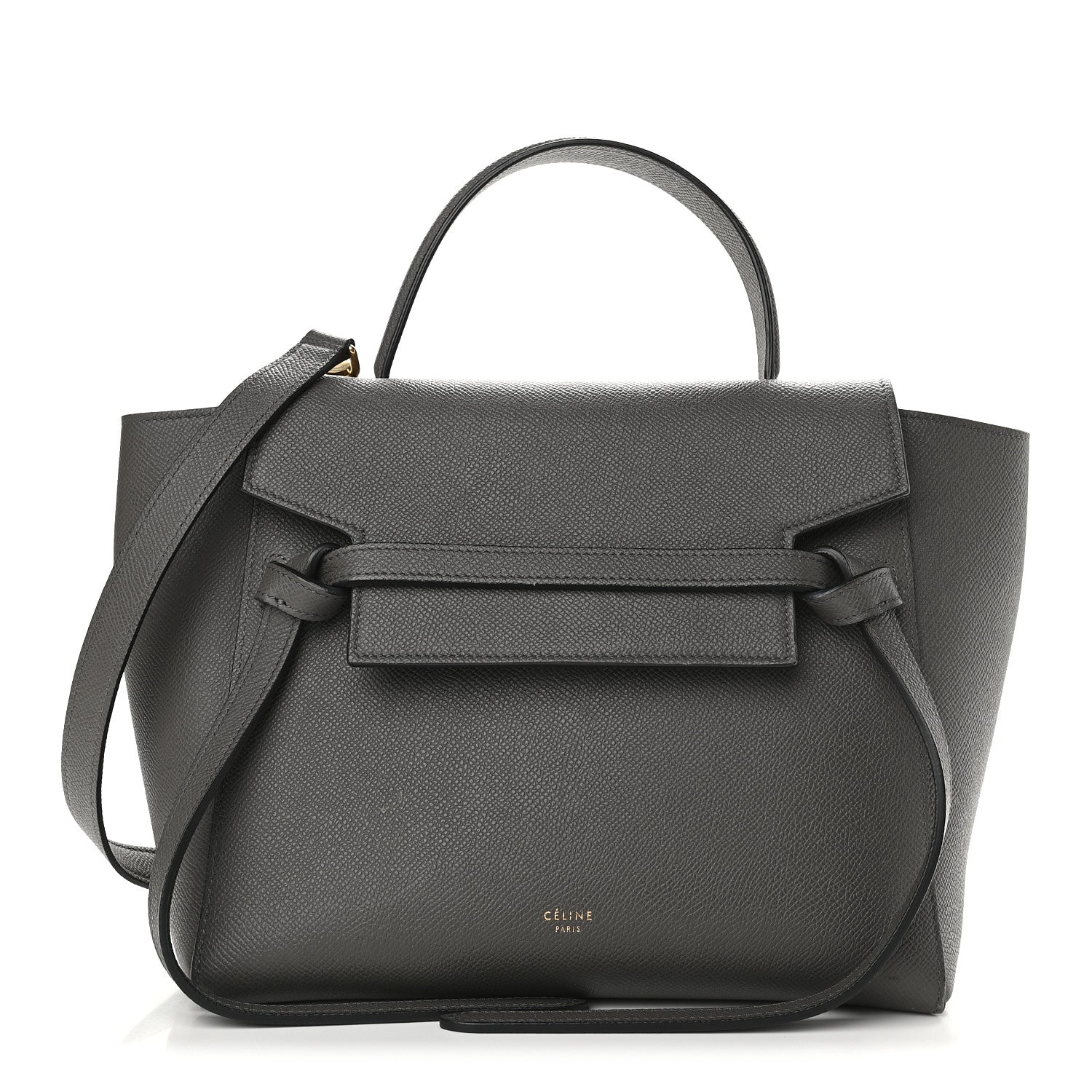 Celine Grained Calfskin Nano Belt Bag Grey 1 of 11