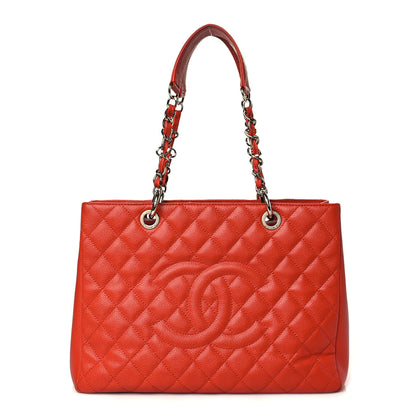 Chanel Caviar Quilted Grand Shopping Tote GST Orange 1 of 10