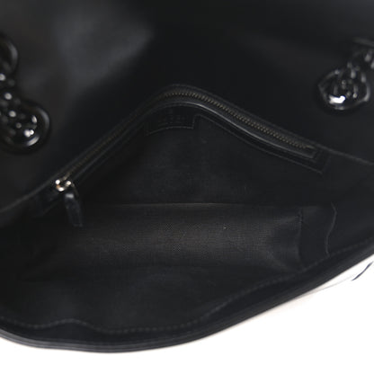 Gucci Calfskin Matelasse Monochrome Small GG Marmont Shoulder Bag Black 5 of 9