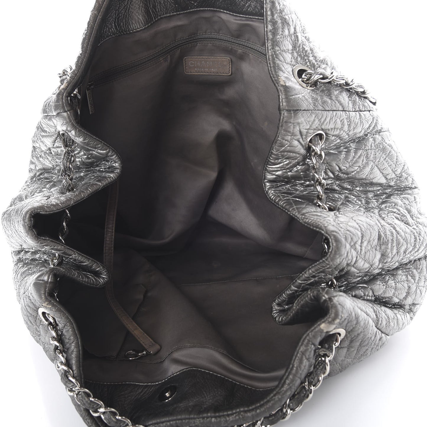 Vinyl Graphic Edge Tote Silver