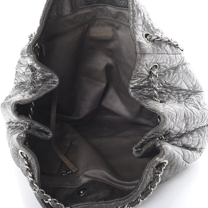 Chanel Vinyl Graphic Edge Tote Silver 4 of 21