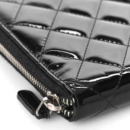 Chanel Patent Quilted Large Zip Around Organizer Wallet So Black 9 of 16