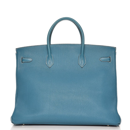Hermes Togo Birkin 40 Blue Jean 3 of 37