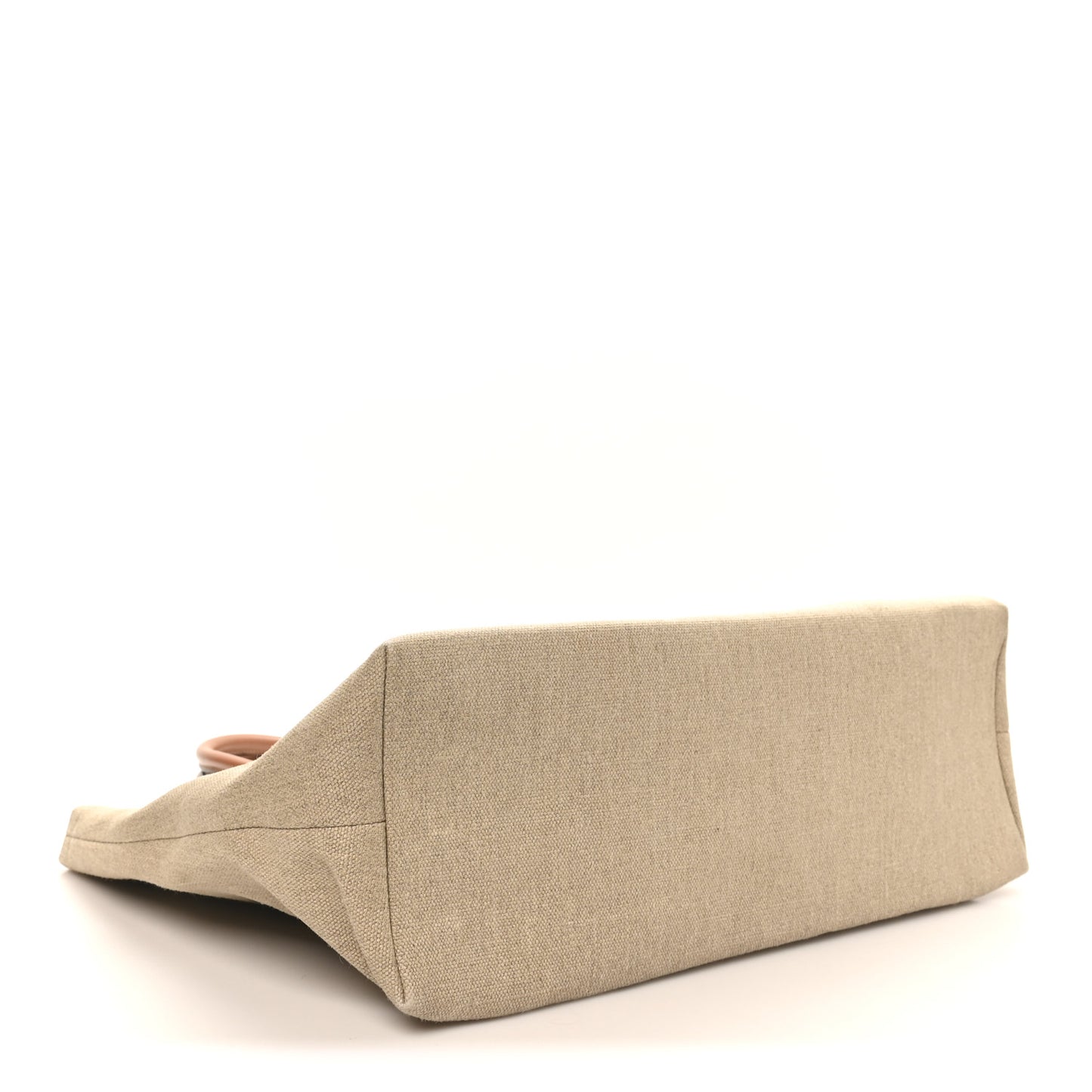 Canvas Calfskin Paris Horizontal Cabas Tan