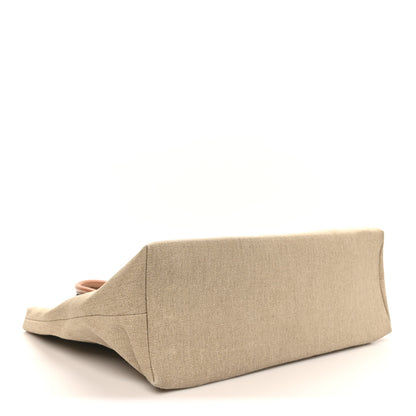 Celine Canvas Calfskin Paris Horizontal Cabas Tan 4 of 10