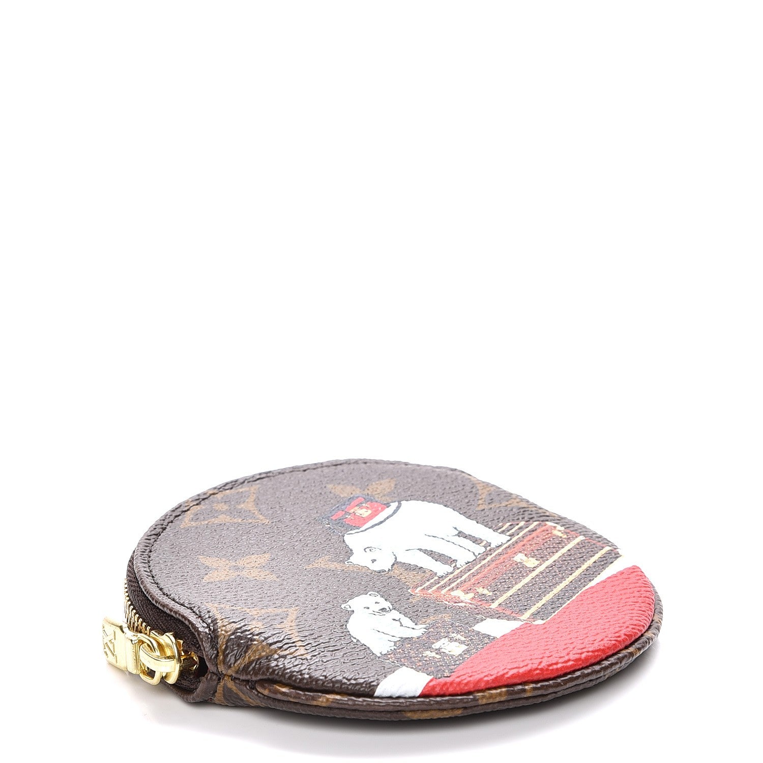 Louis Vuitton Monogram 2017 Christmas Animation Round Coin Purse 4 of 8