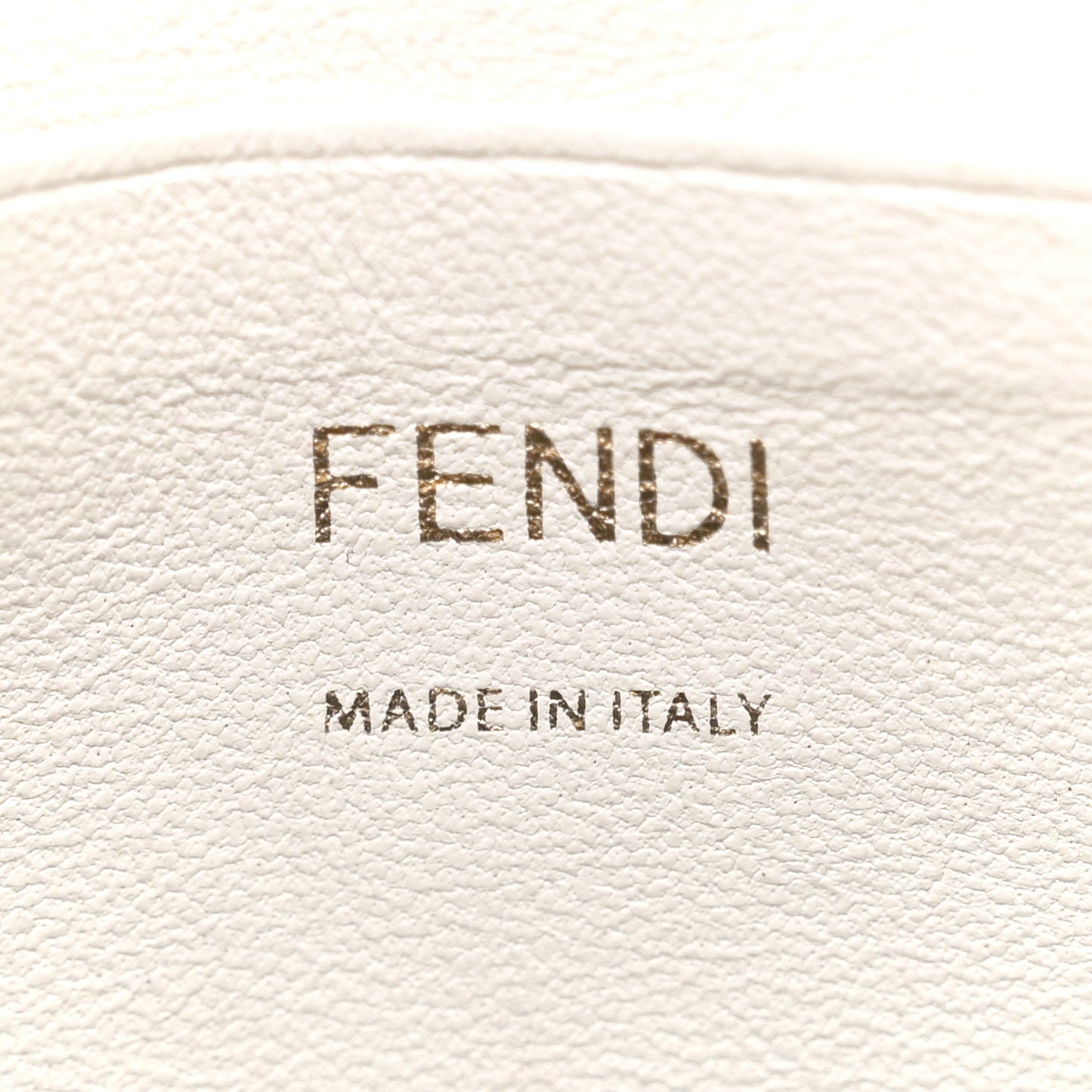 Nappa FF 1974 Embossed Mini Baguette White