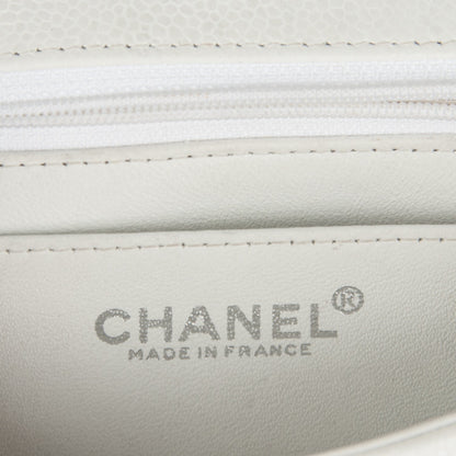 Chanel Caviar Quilted Mini Square Flap White 6 of 7