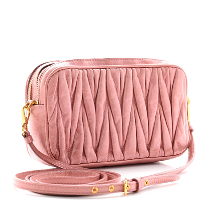 Miu Miu Vitello Lux Matelasse Double Zip Shoulder Bag Loto 3 of 10