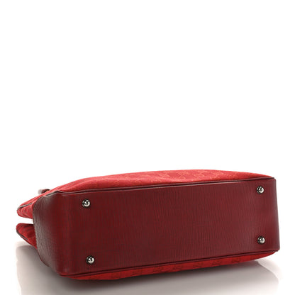 Gucci Monogram Small Bamboo Tote Red 4 of 10
