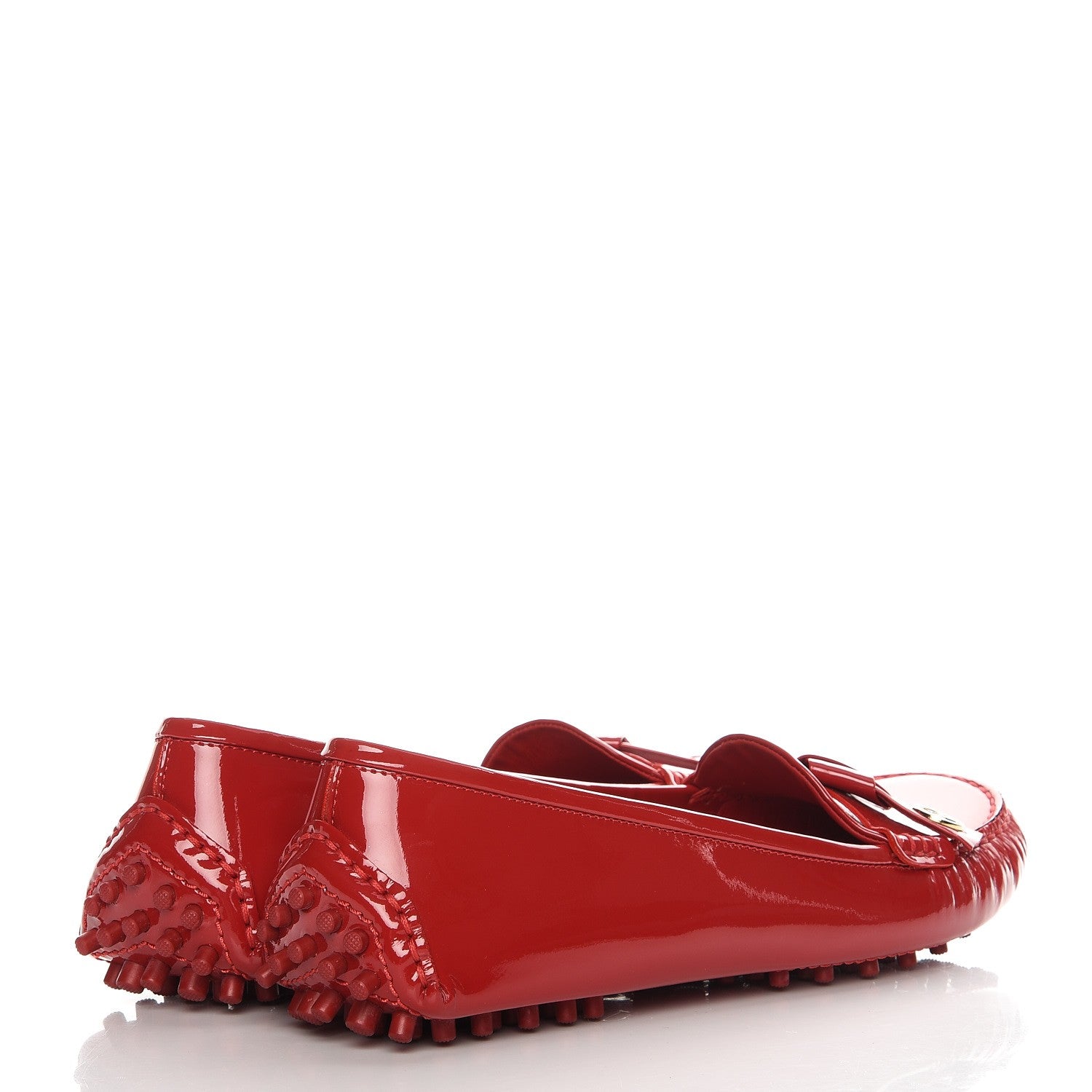 Louis Vuitton Patent Calfskin Parklane Flat Loafer 37 Rouge 4 of 8
