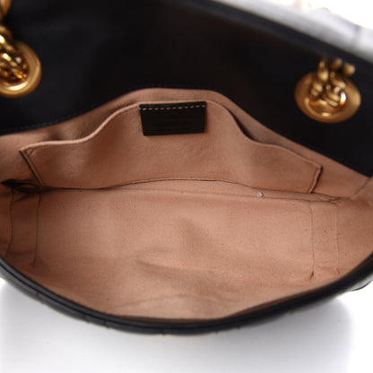 Gucci Calfskin Matelasse Studded Mini Pearly GG Marmont Shoulder Bag Black 5 of 11