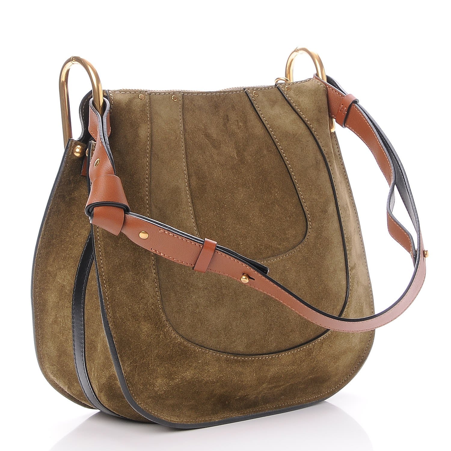 Chloe Suede Small Hayley Hobo Eucalyptus 3 of 7