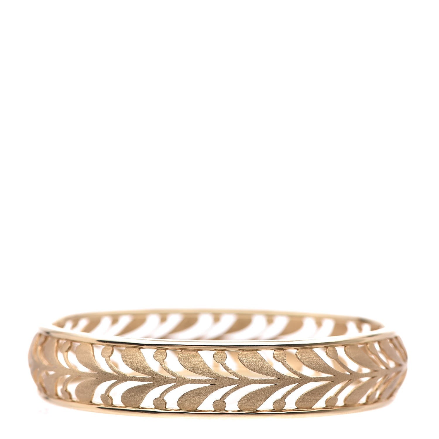 Tiffany 18K Yellow Gold Paloma Picasso Villa Paloma Palm Bangle 1 of 8