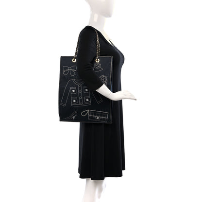 Chanel Canvas Coco Shopping Tote Black 2 of 9