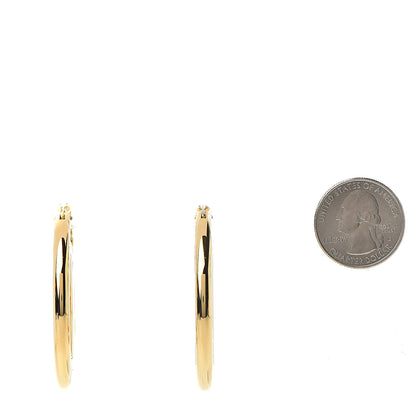 Louis Vuitton Metal Louise Hoop Earrings Gold 2 of 3