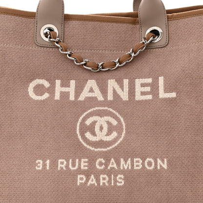 Chanel Canvas Large Deauville Tote Ecru 8 of 10