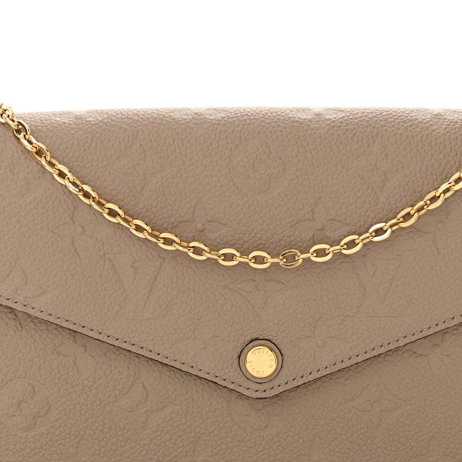 Louis Vuitton Empreinte Pochette Felicie Chain Wallet Tourterelle 8 of 10