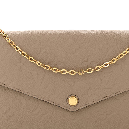 Louis Vuitton Empreinte Pochette Felicie Chain Wallet Tourterelle 8 of 10