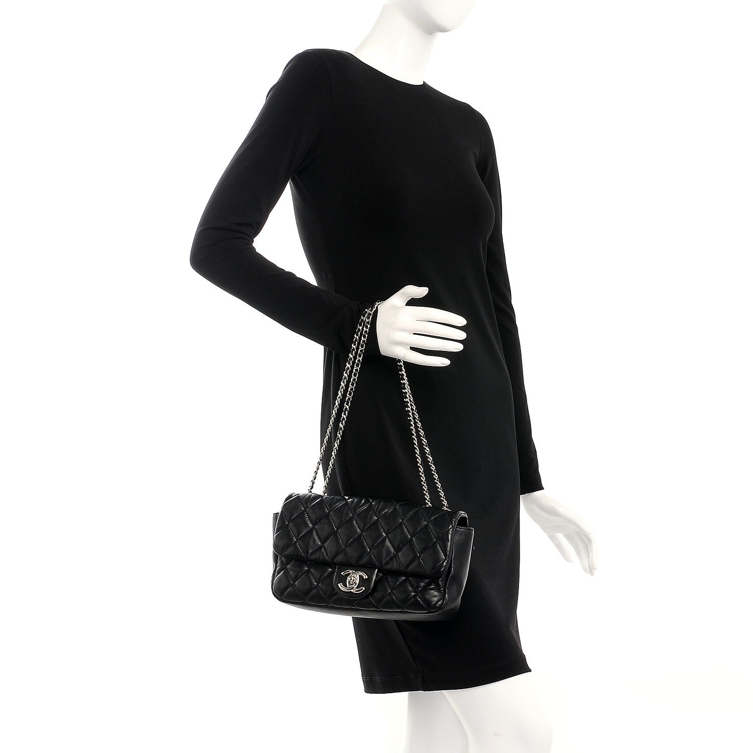 Chanel Lambskin Medium Coco Rain Flap Black 2 of 15