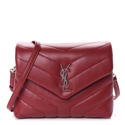 Saint Laurent Calfskin Y Quilted Monogram Toy Loulou Crossbody Bag New Lipstick 1 of 12