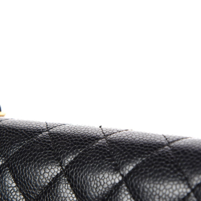 Chanel Caviar Quilted Medium Double Flap Black 13 of 15
