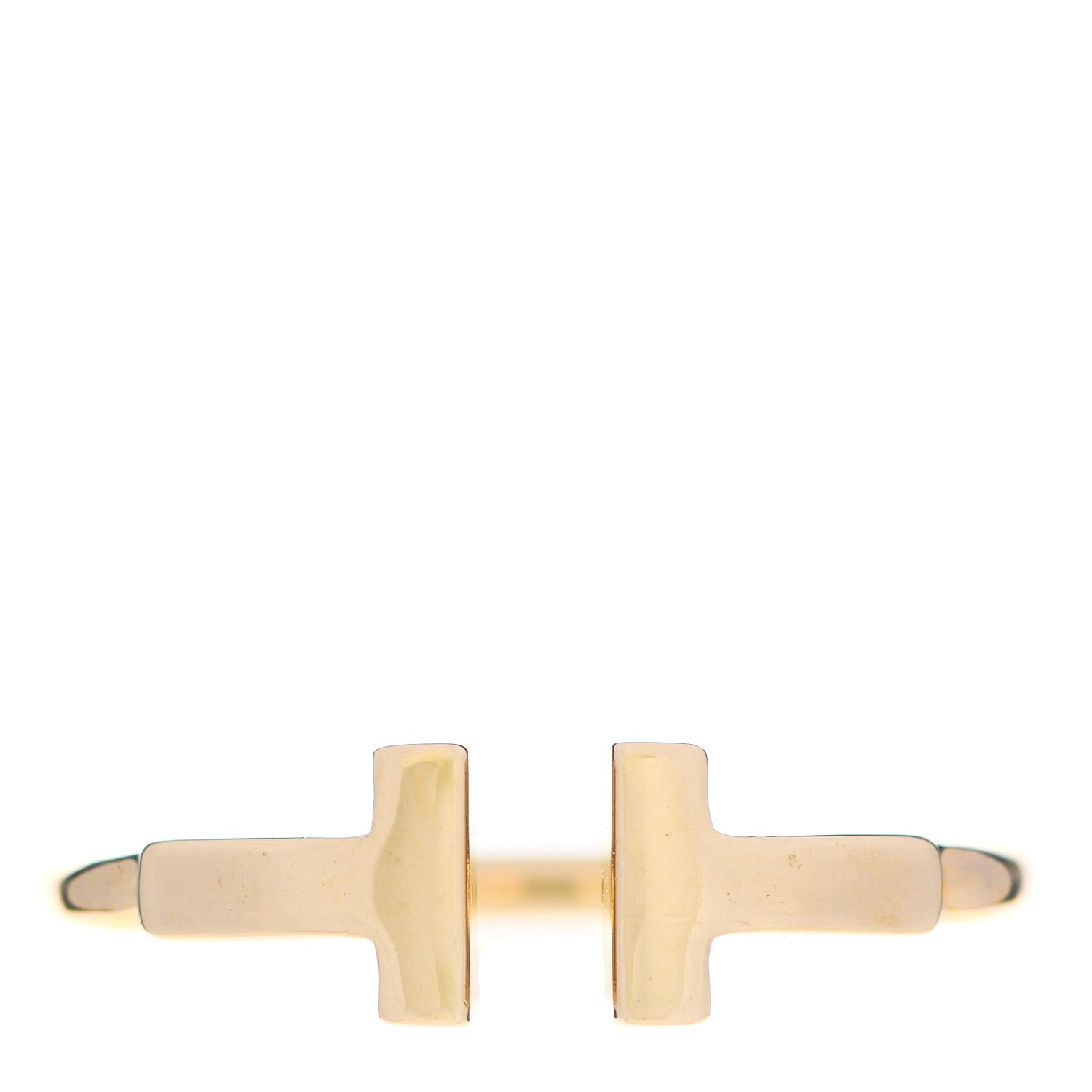 Tiffany 18K Yellow Gold T Wire Ring 52 6 1 of 5