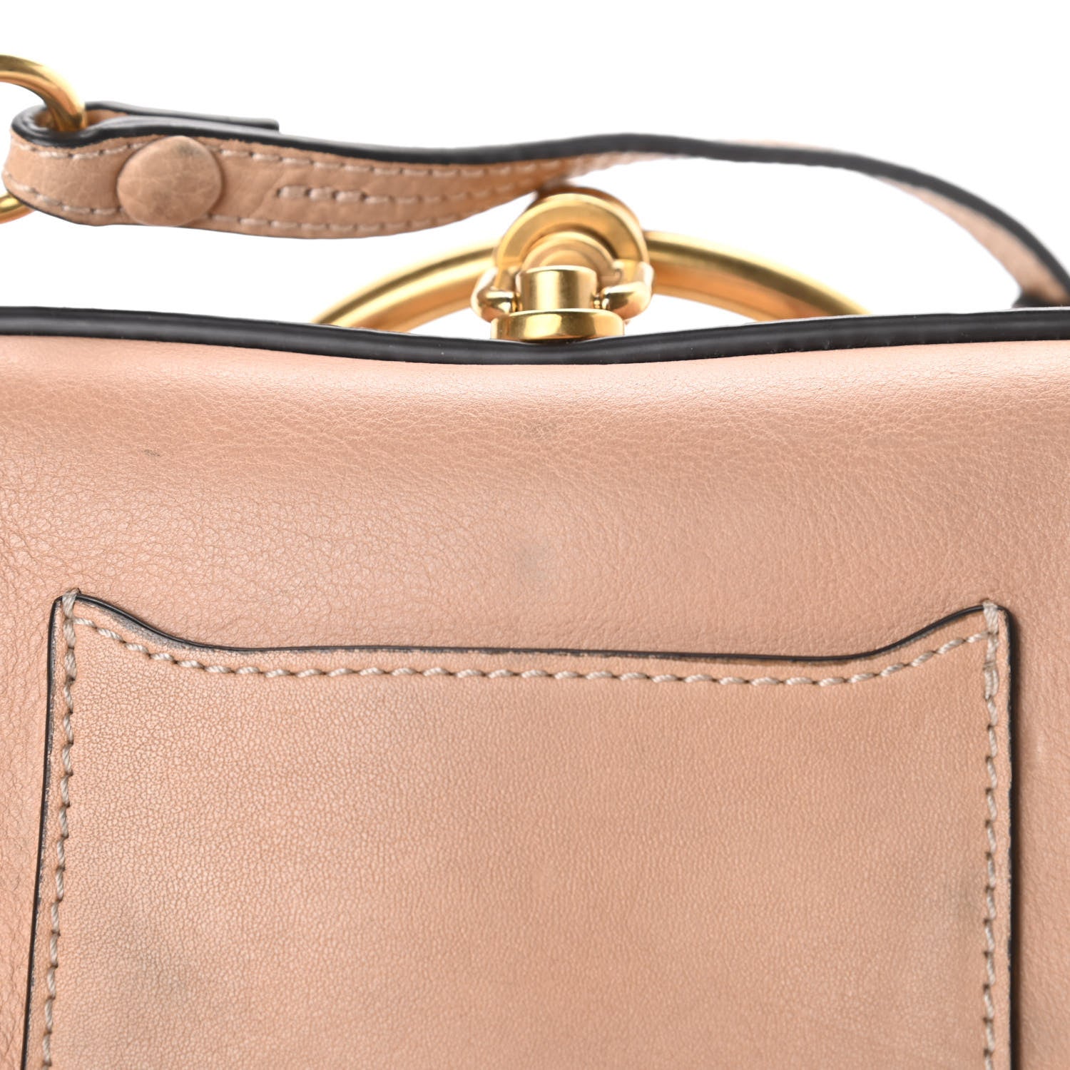 Chloe Calfskin Suede Patchwork Small Nile Bracelet Minaudiere Bag Beige Brown 15 of 15