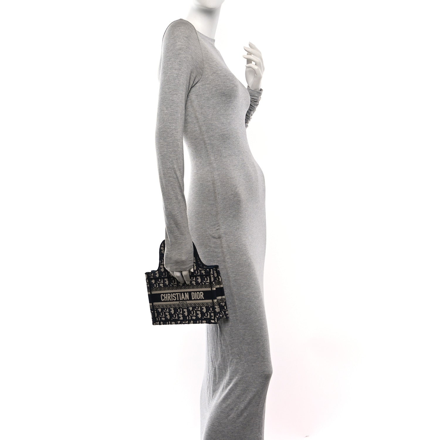 Christian Dior Oblique Mini Book Tote Blue Multicolor 2 of 10