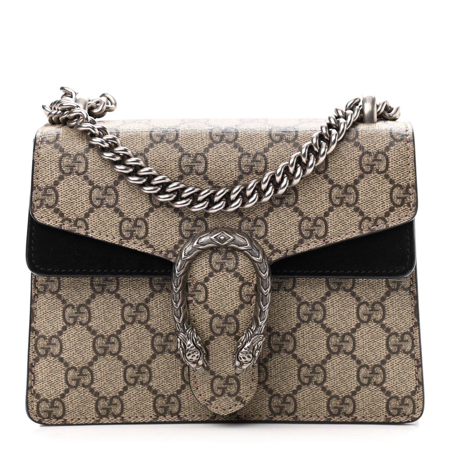 Gucci GG Supreme Monogram Mini Dionysus Shoulder Bag Black 1 of 12