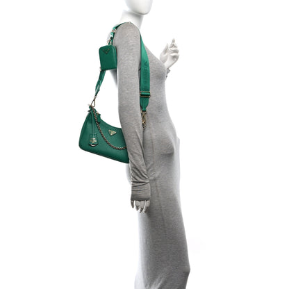 Prada Saffiano Lux Re-Edition 2005 Shoulder Bag Mango 2 of 10
