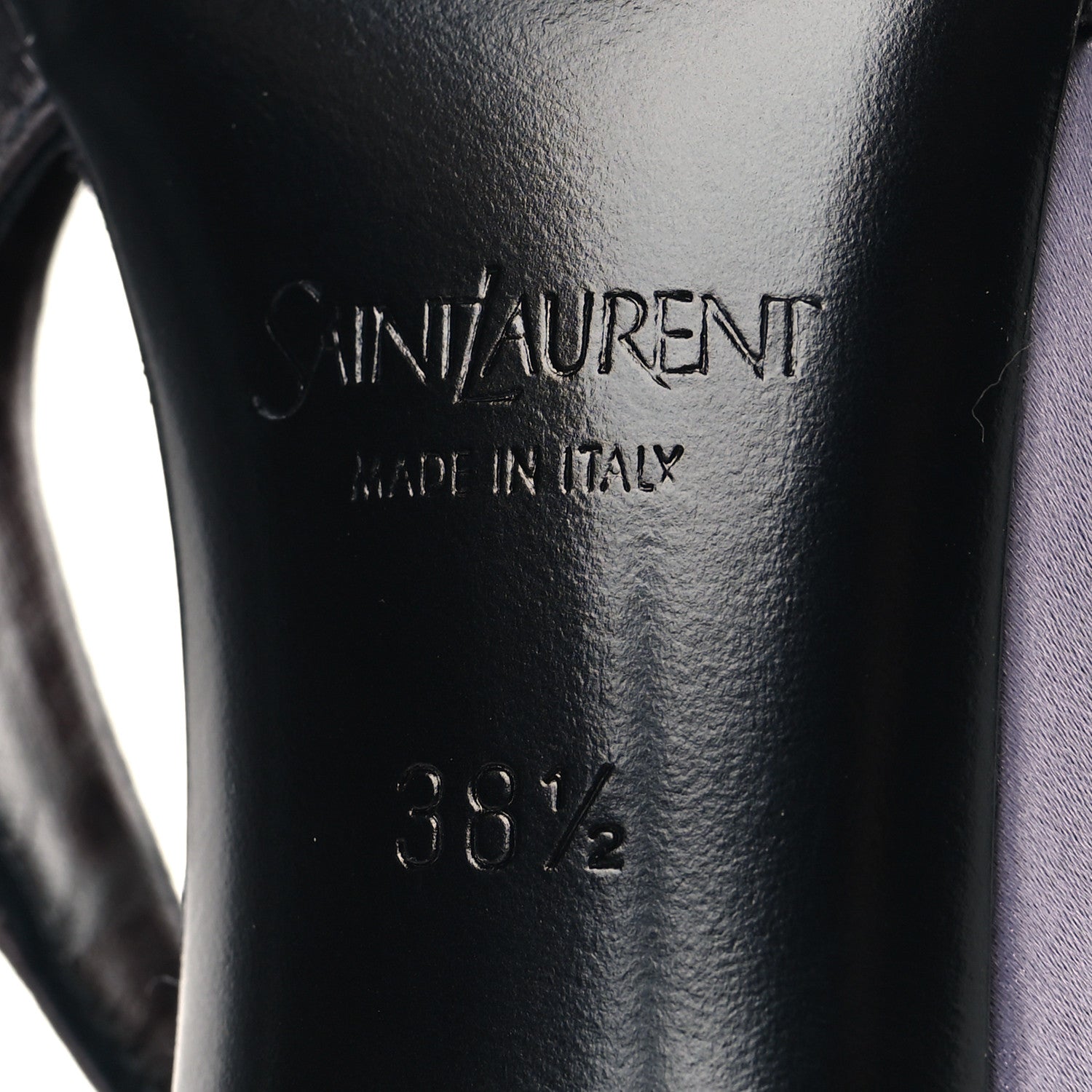 Saint Laurent Satin Crepe AMALIA 110 Pumps 38.5 Dark Lilas 8 of 9