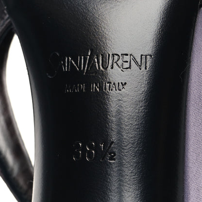 Saint Laurent Satin Crepe AMALIA 110 Pumps 38.5 Dark Lilas 8 of 9