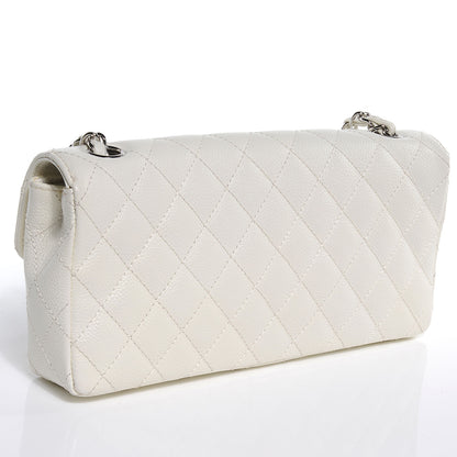 Chanel Caviar East West Flap White 3 of 7
