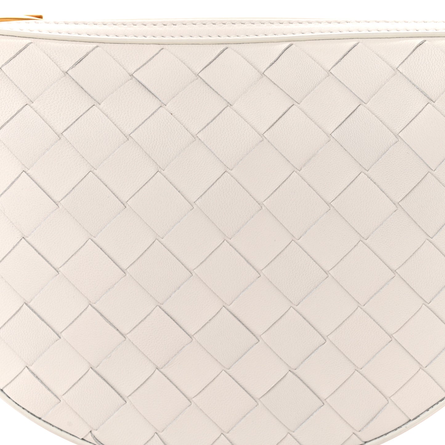 Nappa Intrecciato Mini Shoulder Bag With Knot White