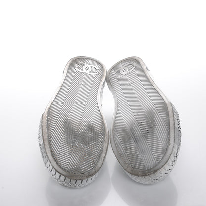 Chanel Laminated Lambskin Sneakers 40 Silver 6 of 12