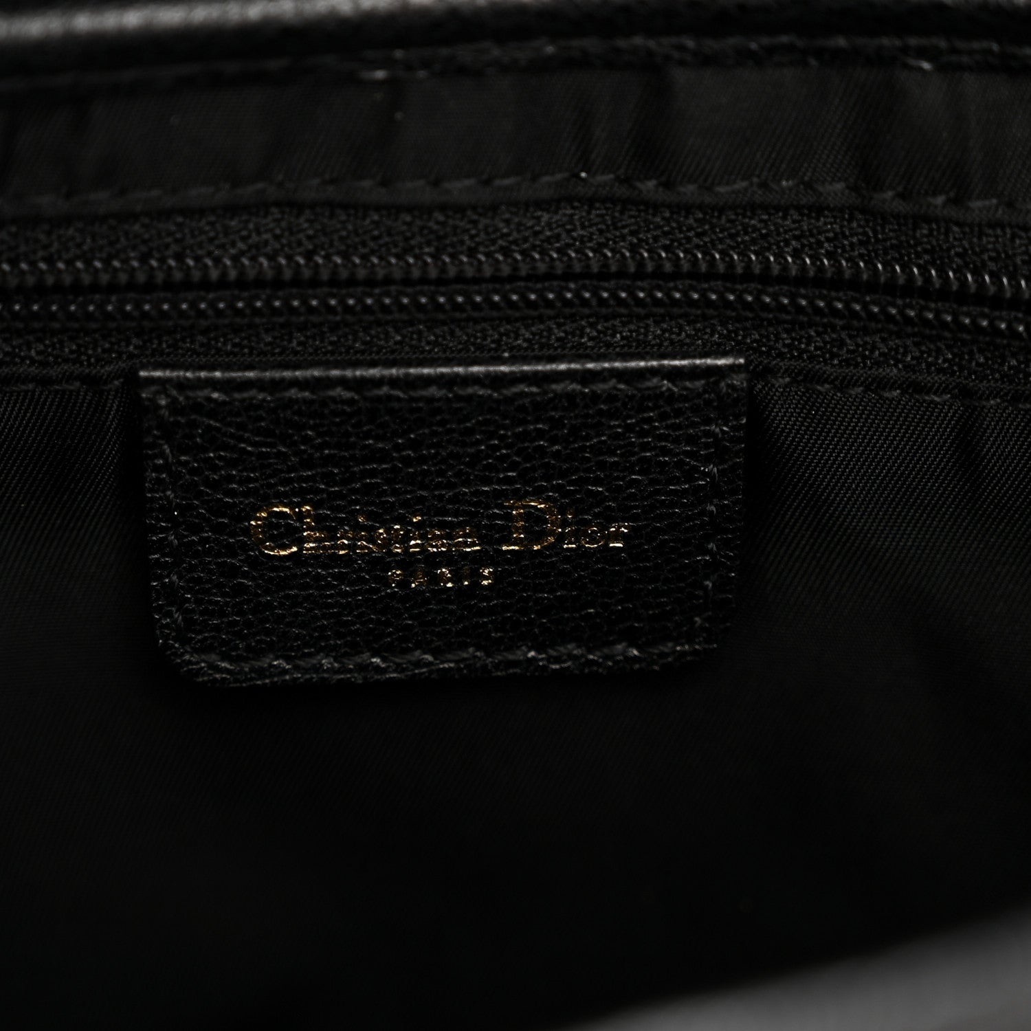 Christian Dior Shiny Goatskin  Saddle Bag Black 6 of 16
