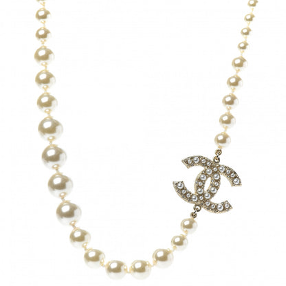 Chanel Pearl CC 100th Anniversary Necklace Light Gold 1 of 6