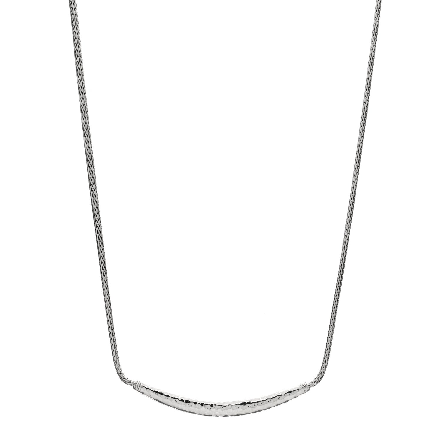 John Hardy Sterling Silver Palu Arch Classic Chain Hammered Necklace 1 of 3