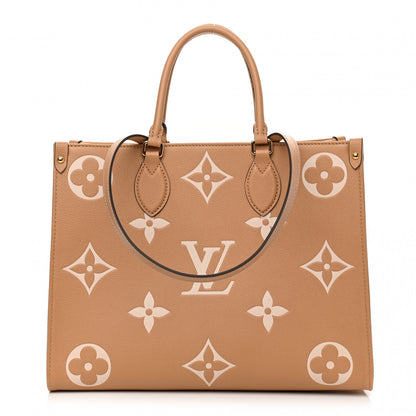 Louis Vuitton Empreinte Monogram Giant Onthego MM Arizona Creme 1 of 10