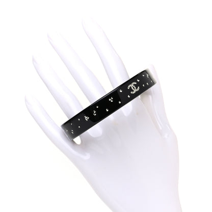 Chanel Resin Crystal CC Bangle Black 2 of 4
