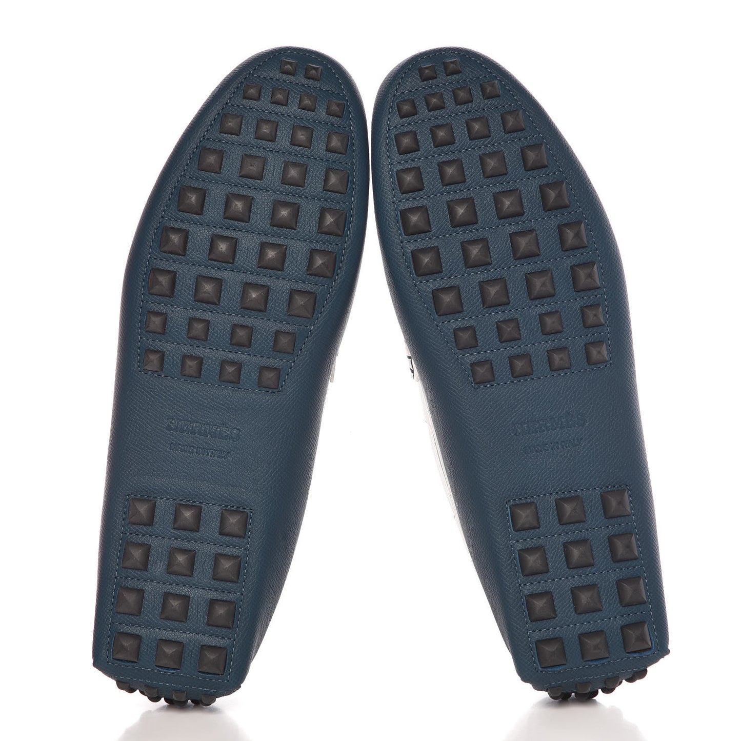 Epsom Mens Irving Driving Moccasin Loafers 43 Bleu Glacier Blanc Colvert