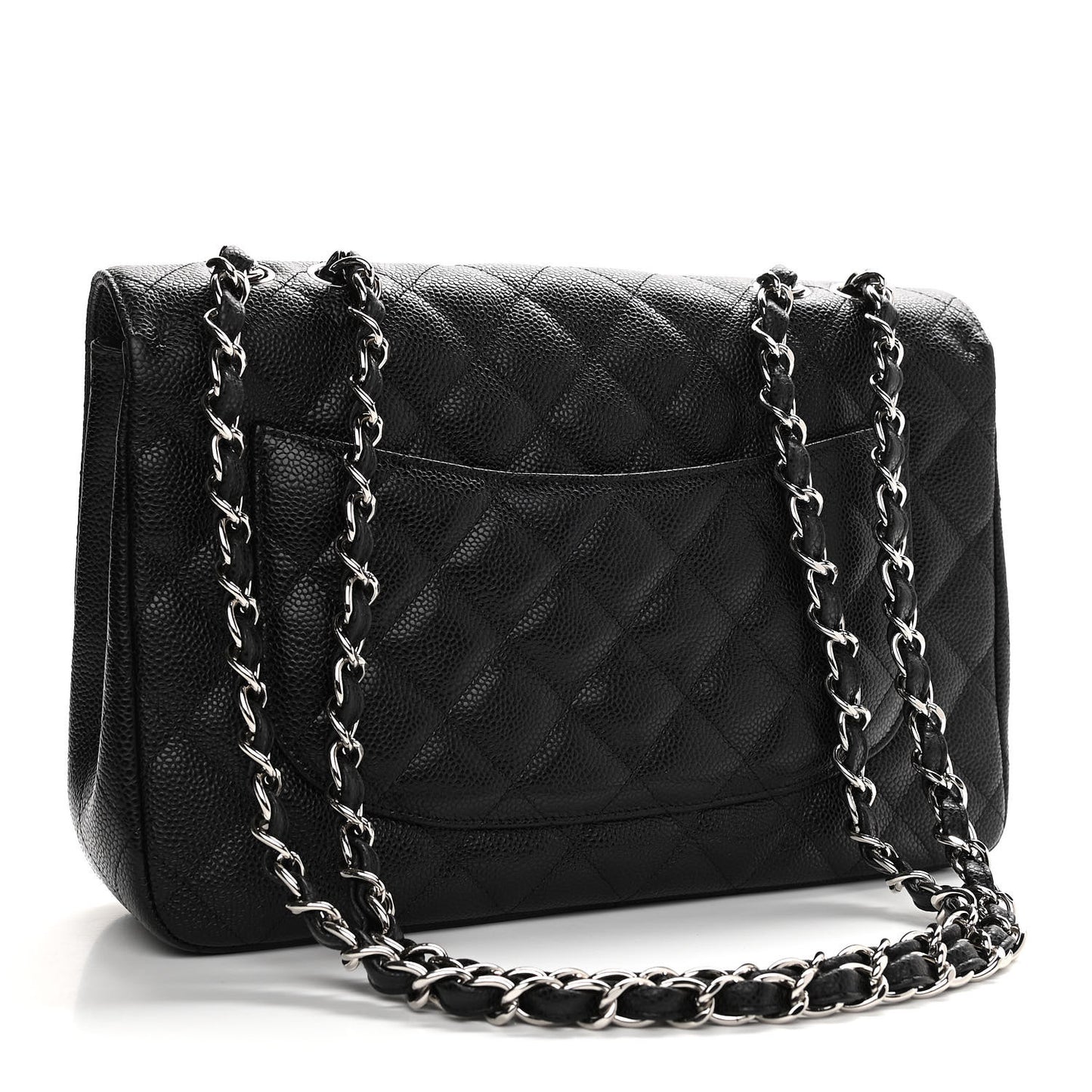 Caviar Quilted Jumbo Single Flap Black