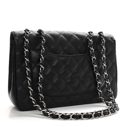 Chanel Caviar Quilted Jumbo Single Flap Black 3 of 11