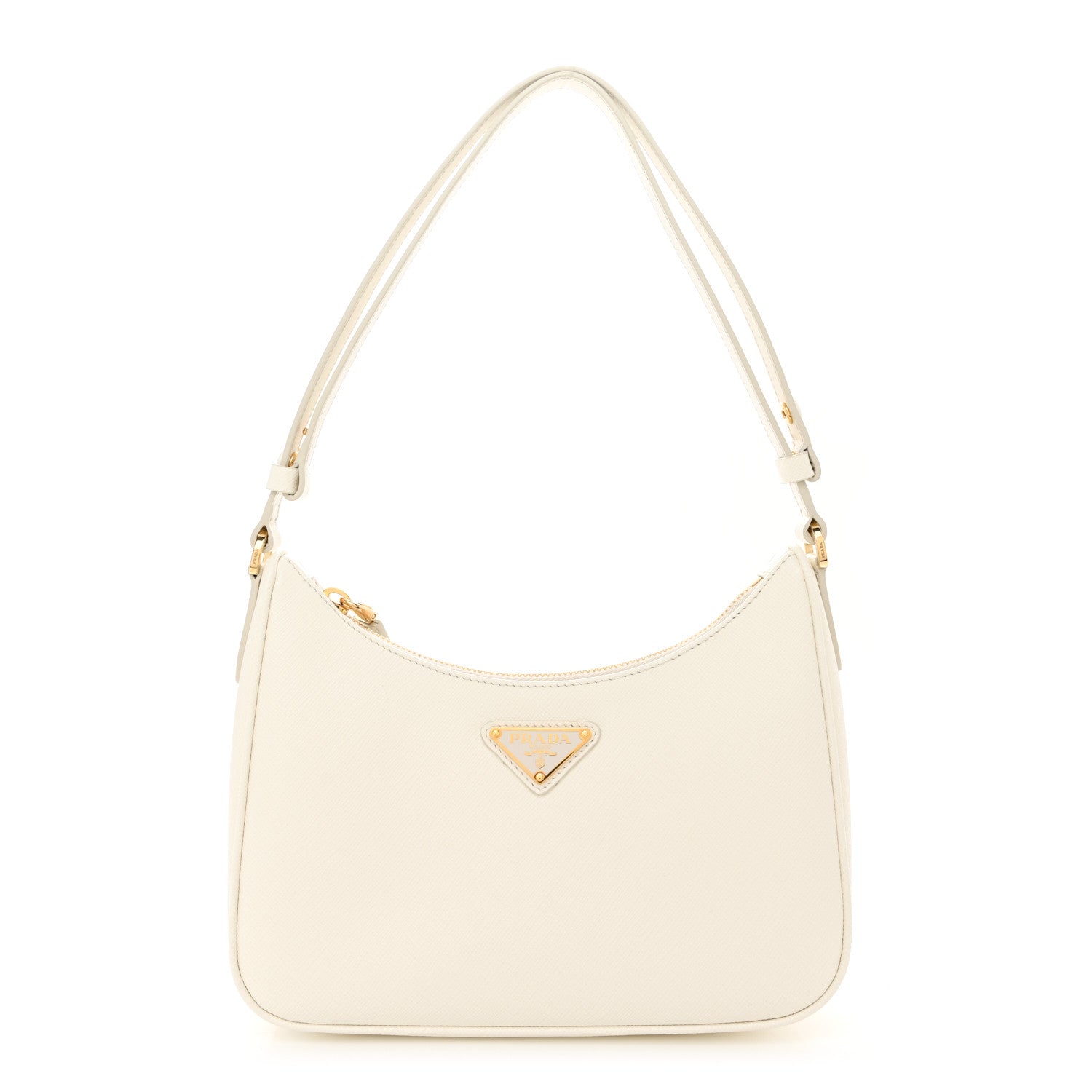 Prada Saffiano Lux Mini Re-Edition Shoulder Bag White 1 of 11