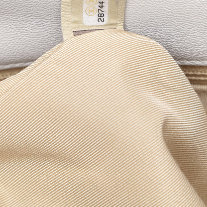Chanel Goatskin Quilted Large 19 Flap White 7 of 11
