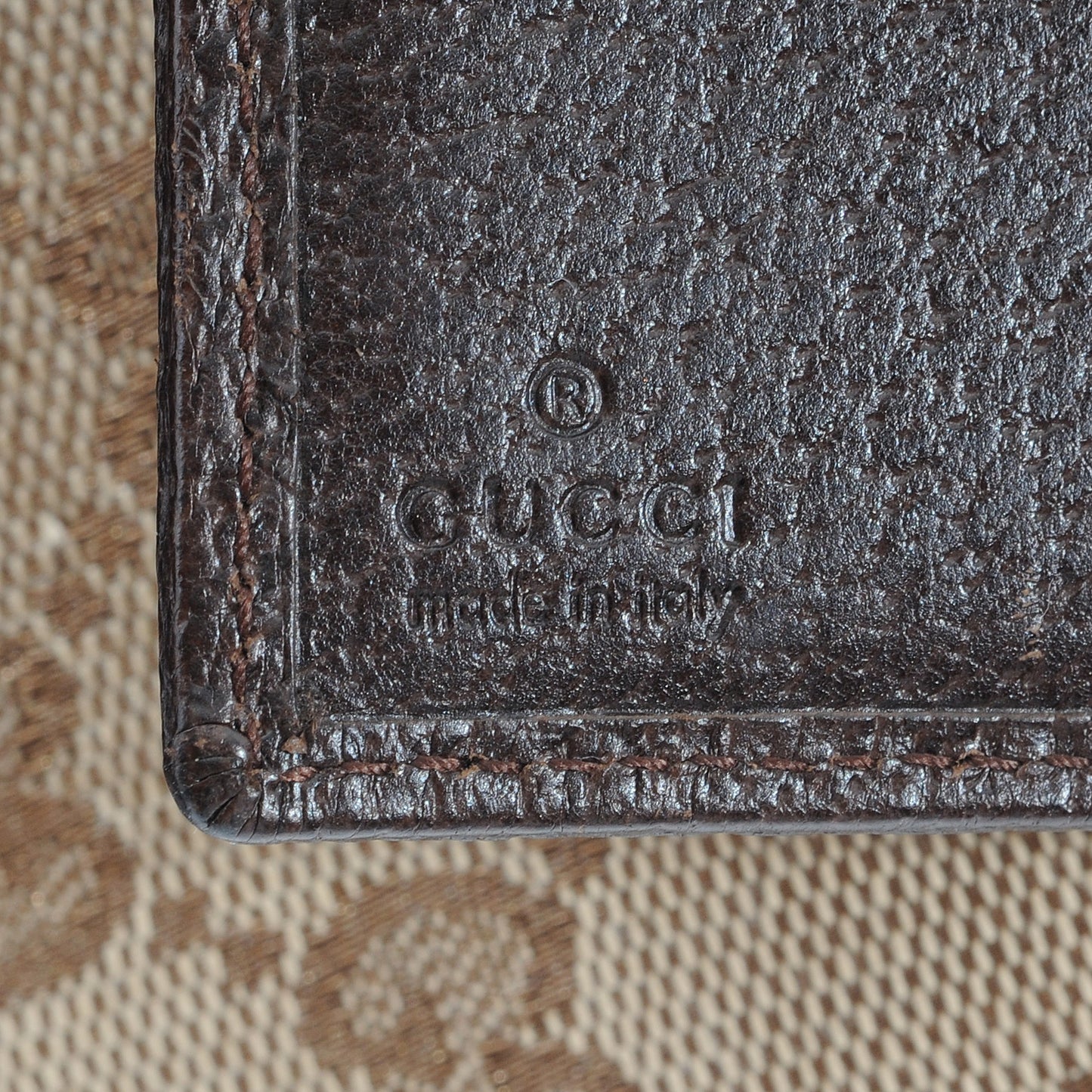 Monogram Metal Bar French Flap Wallet Beige Ebony Cocoa