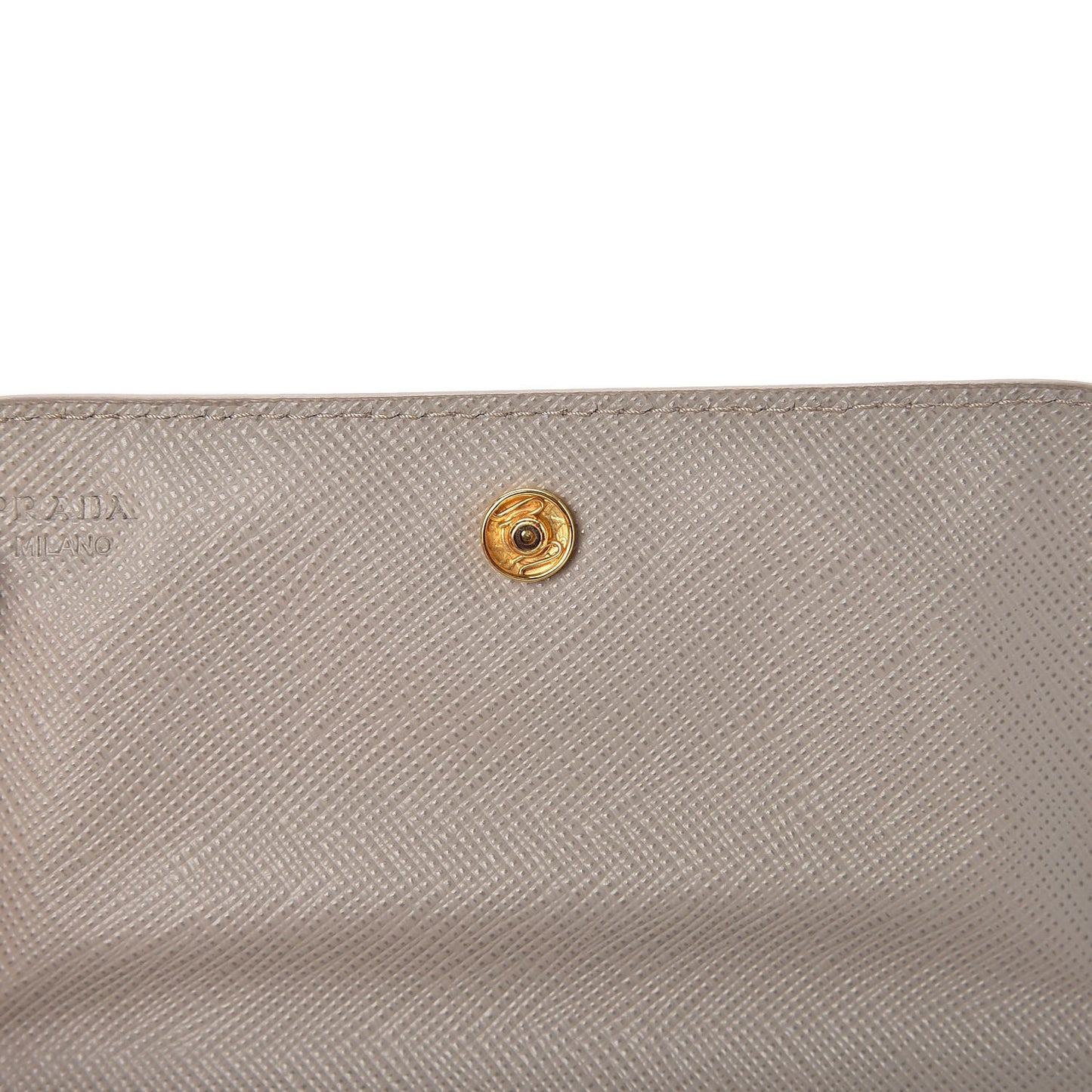 Saffiano Metal Flap Card Holder Pomice