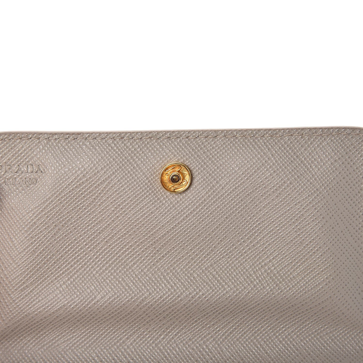 Prada Saffiano Metal Flap Card Holder Pomice 8 of 10